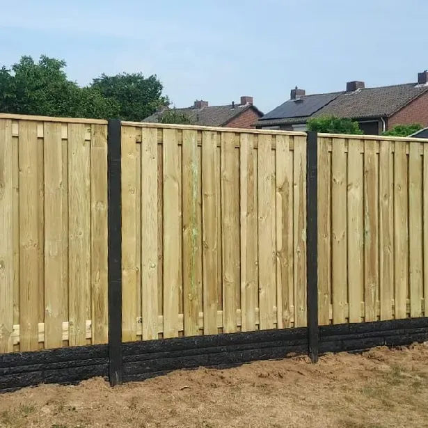 Tuinscherm Grenen 21 planks 90x130 cm BxH | Geschaafd | Verticaal | Recht