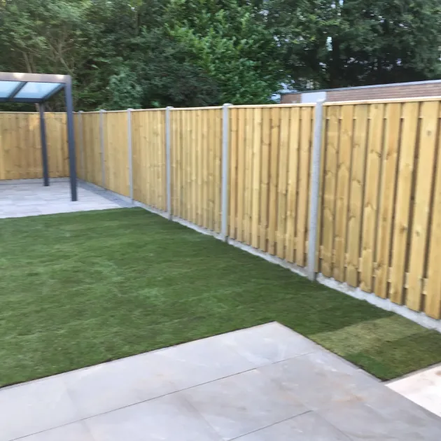 Tuinscherm Grenen 21 planks | Geschaafd | Verticaal | Recht