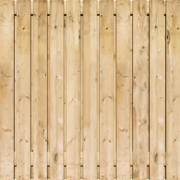 Tuinscherm Grenen 23 planks | Geschaafd | Verticaal | Recht