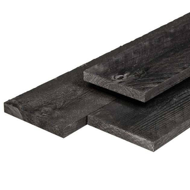 Douglas Schuttingplank | Zwart geïmpregneerd | 16x140x4000 mm