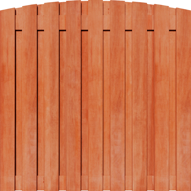 Tuinscherm Keruing 19 planks 180x180 cm BxH | Geschaafd | Verticaal | Toog