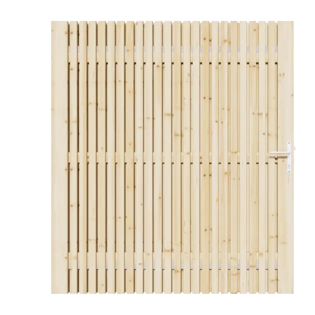 Vuren Rhombus Tuinpoort 160x195 cm | Stalen frame met slotkast | Verstelbaar | 18x70 mm