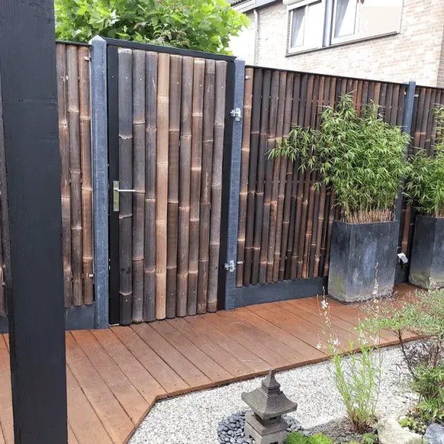 Bamboe Tuinscherm XL | Black | 180x180 cm