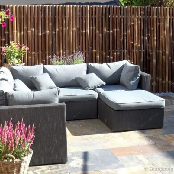 Bamboe Tuinscherm XL | Black | 180x180 cm