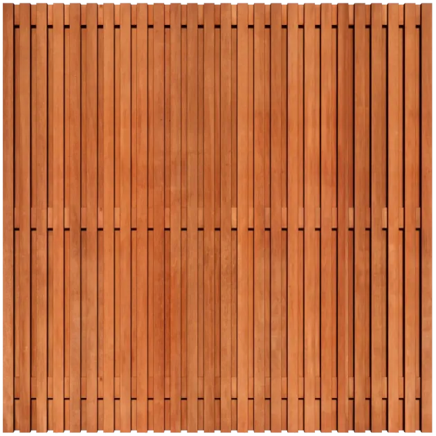 Tuinscherm Bangkirai Rhombus open | 51 planks 180x180 cm BxH | Geschaafd | Verticaal | Recht