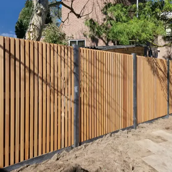 Tuinscherm Bangkirai Rhombus open | 51 planks 180x180 cm BxH | Geschaafd | Verticaal | Recht