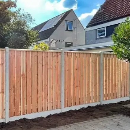 Tuinscherm Douglas 21 planks 180x180 cm BxH | Geschaafd | Verticaal | Recht