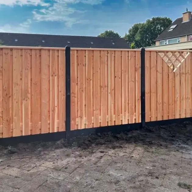 Tuinscherm Douglas 21 planks 180x180 cm BxH | Geschaafd | Verticaal | Recht