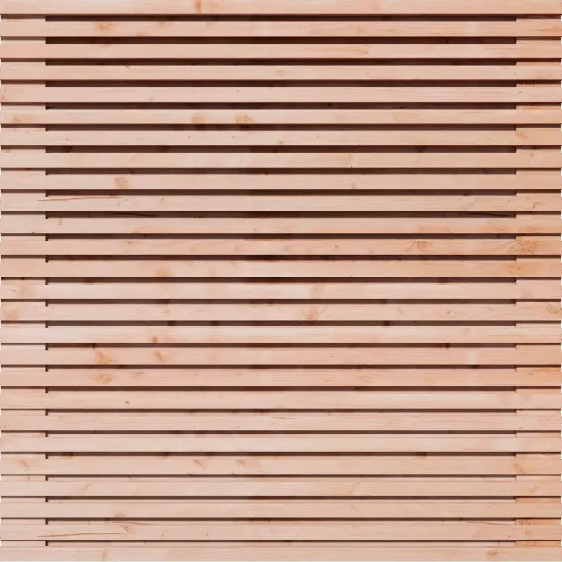 Tuinscherm Douglas Rhombus open | 51 planks | Geschaafd | Horizontaal