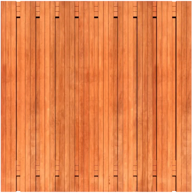Tuinscherm Hardhout 21 planks 180x180 cm BxH | Geschaafd | Verticaal | Recht