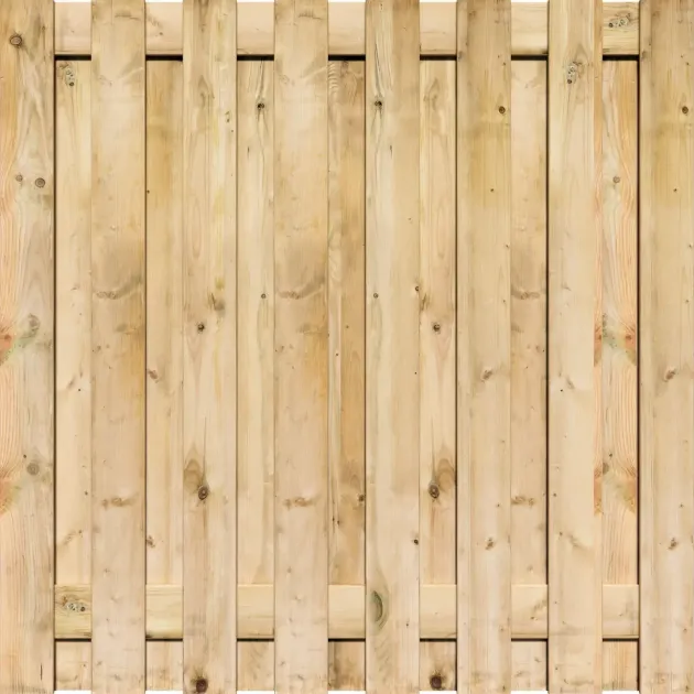Tuinscherm Grenen 17 planks 180x180 cm BxH | Geschaafd | Verticaal | Recht