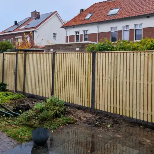 Tuinscherm Vuren Rhombus open | 37 planks 180x180 cm BxH | Geschaafd | Verticaal | Recht