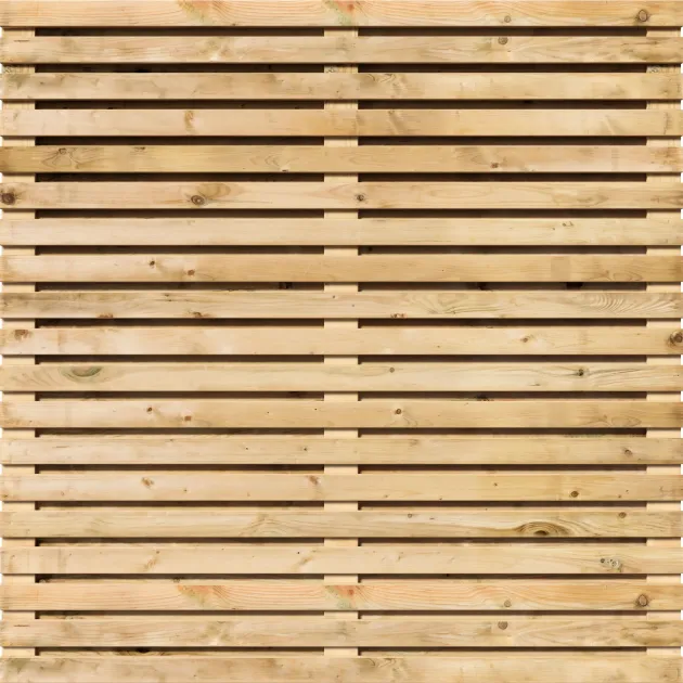 Tuinscherm Vuren Rhombus open | 37 planks | Geschaafd | Horizontaal