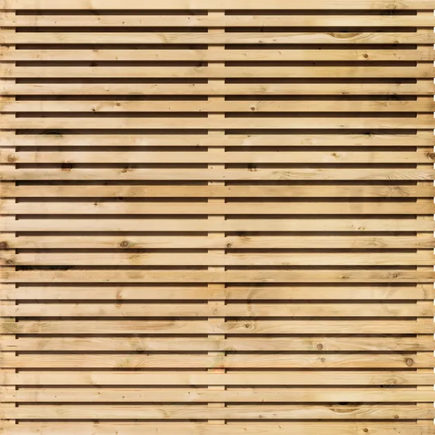 Tuinscherm Horizontaal Vuren Rhombus 51 planks 180x180 cm BxH | Geschaafd
