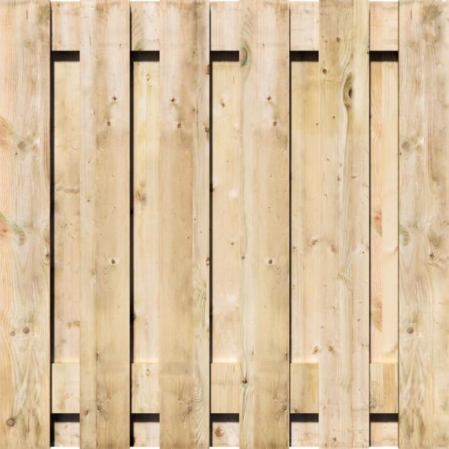 Tuinscherm Grenen XL 13 planks 220x180 cm BxH | Gezaagd | Verticaal | Recht