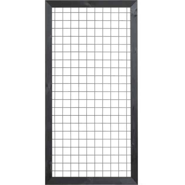 Zwart Grenen Gaastrellis | 90x180cm | Maas 7,5x7,5 cm