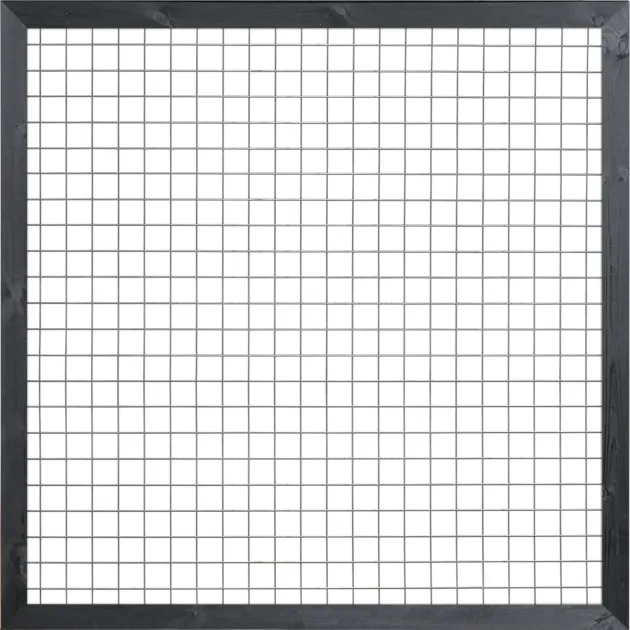 Zwart Grenen Gaastrellis | 180x180cm | Maas 7,5x7,5 cm