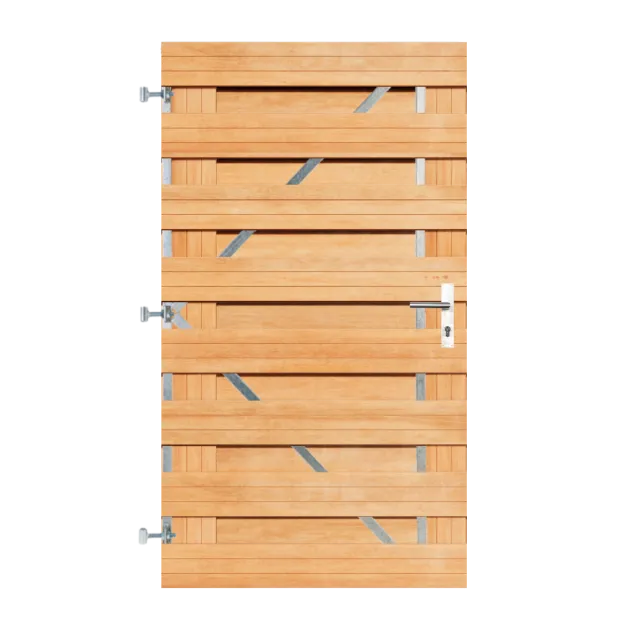 Keruing Horizontale Tuinpoort 100x180 cm | 16x145 mm | 17-planks model
