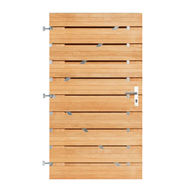 Keruing Horizontale Tuinpoort 100x180 cm | 16x145 mm | 21-planks model