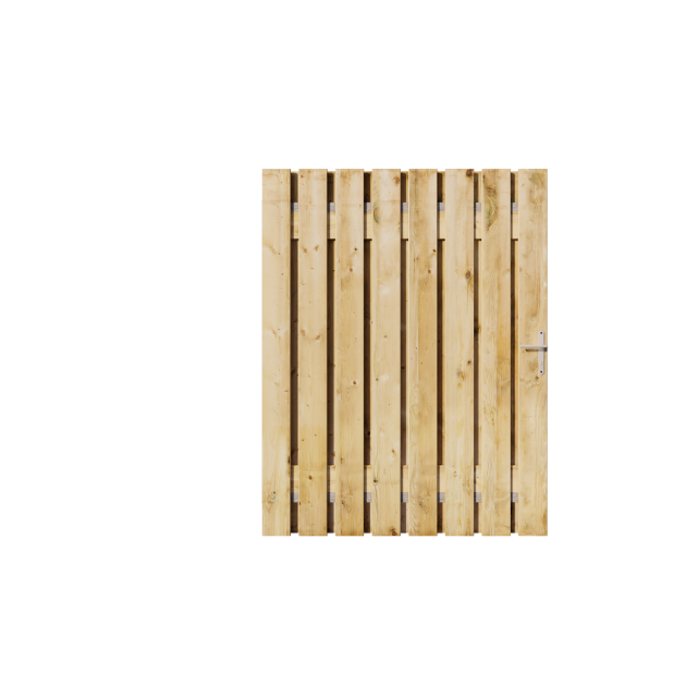Grenen Tuinpoort 140x180 cm | Stalen frame met slotkast | Verstelbaar | 16x140 mm