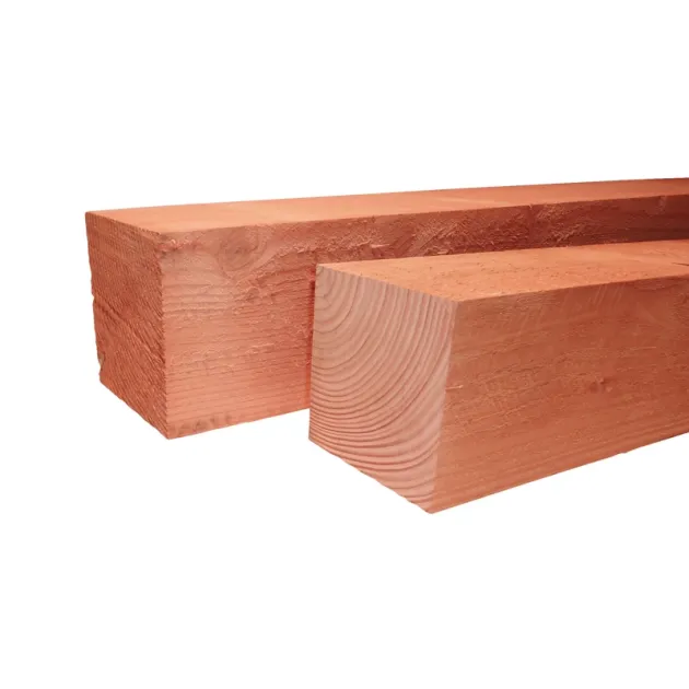 Douglas Paal | Fijnbezaagd | Onbehandeld | 120x120x4000 mm