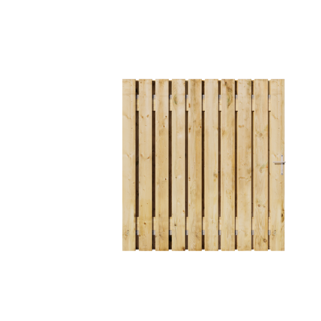 Grenen Tuinpoort 170x180 cm | Stalen frame met slotkast | Verstelbaar | 16x140 mm
