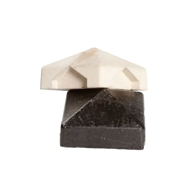 Paalmutst beton t.b.v. hoek paal wit 11.5x11.5cm