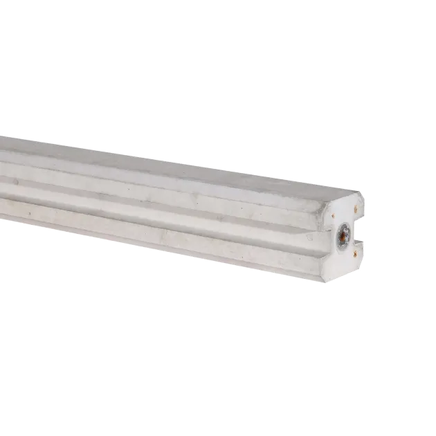 Paal t.b.v. Betonschutting Wit met Vlakke kop 11.5x11.5x275 cm | sponning 206 cm