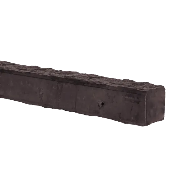 Betonpaal Vlak Granietmotief Bruin 10x10x275cm eind sponning 74cm met lichtleiding