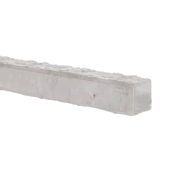 Betonpaal Vlak Granietmotief wit 10x10x275cm eind sponning 74cm met lichtleiding
