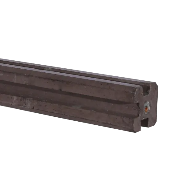 Paal t.b.v. Betonschutting Bruin met Vlakke kop 13x13x365 cm | sponning 288 cm