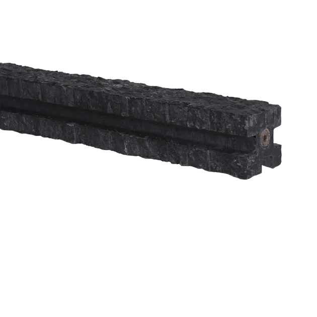 Betonschuttingpaal Granietmotief Antraciet 12x12x275cm 3-Sponning 180cm