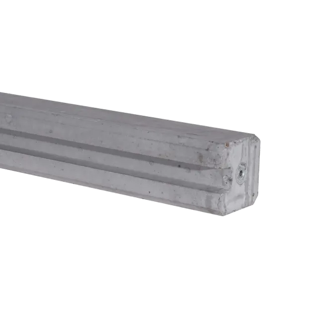 Betonschuttingpaal Stampgrijs 13x13x365cm eindsp. 288cm