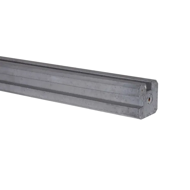 Betonschuttingpaal Stampgrijs 11.5x11.5x275cm hoeksp. 206cm