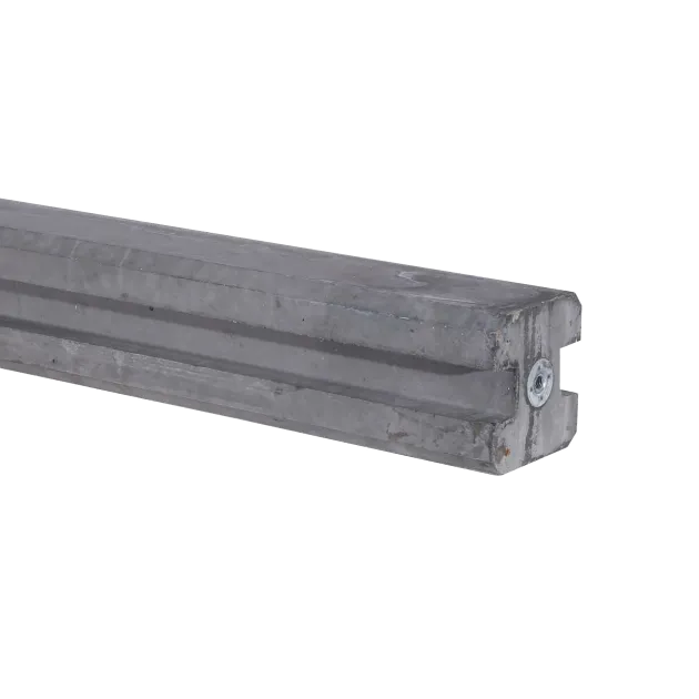 Betonschuttingpaal Stampgrijs 13x13x365cm tussensp. 288cm