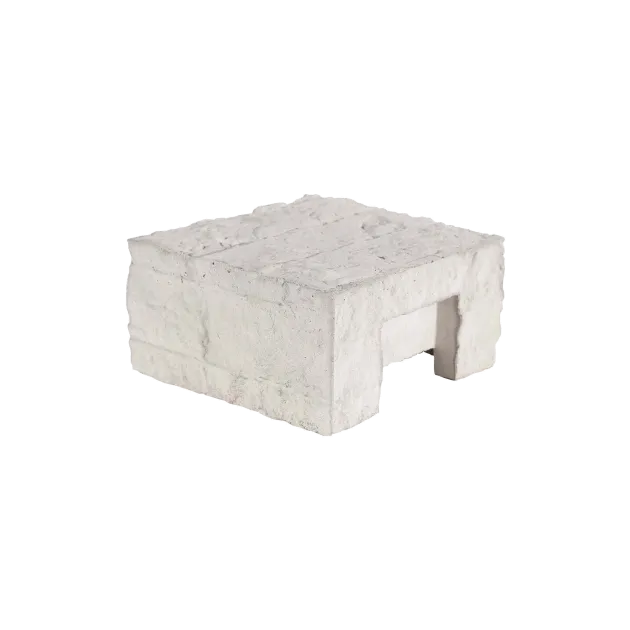 Paalmutst beton granietmotief t.b.v. tussenpaal wit 11.5x11.5cm