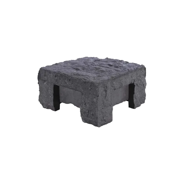 Paalmutst beton Granietmotief t.b.v. hoek paal Antraciet 12x12cm