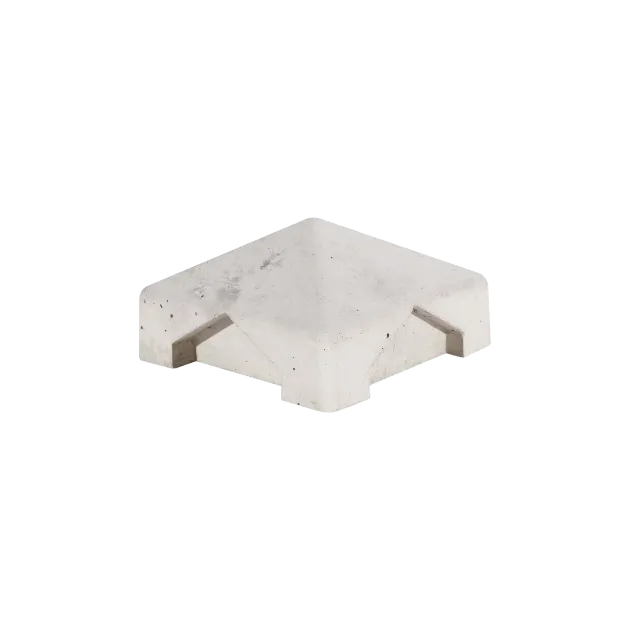 Paalmutst beton t.b.v. 3-sponnerpaal wit 11.5x11.5cm
