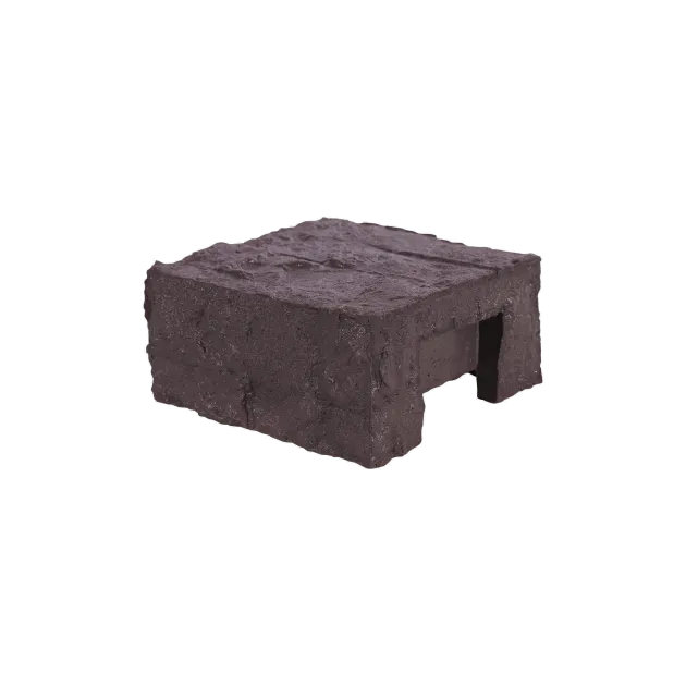Paalmutst beton Granietmotief t.b.v. eindpaal Bruin 12x12cm