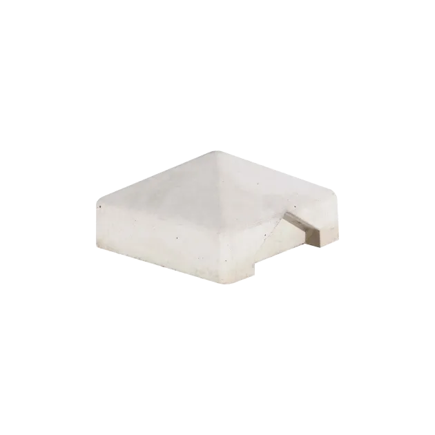 Paalmutst beton t.b.v. tussenpaal wit 11.5x11.5cm