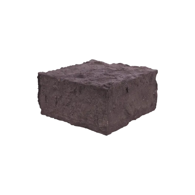 Paalmutst beton Granietmotief zonder uitsparing Bruin 12x12cm