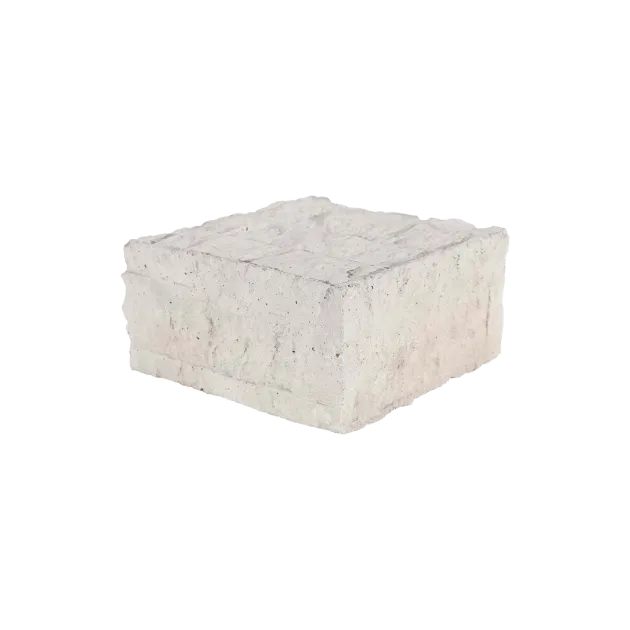 Paalmutst beton Granietmotief zonder uitsparing wit 12x12cm