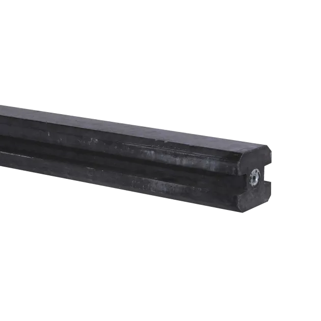 Rabatpaal met lichtleiding met schroefbus 10x10x270cm tussensponning Antraciet