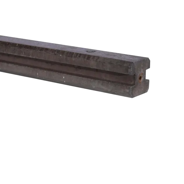 Rabatpaal met lichtleiding met schroefbus 10x10x270cm tussensponning Taupe
