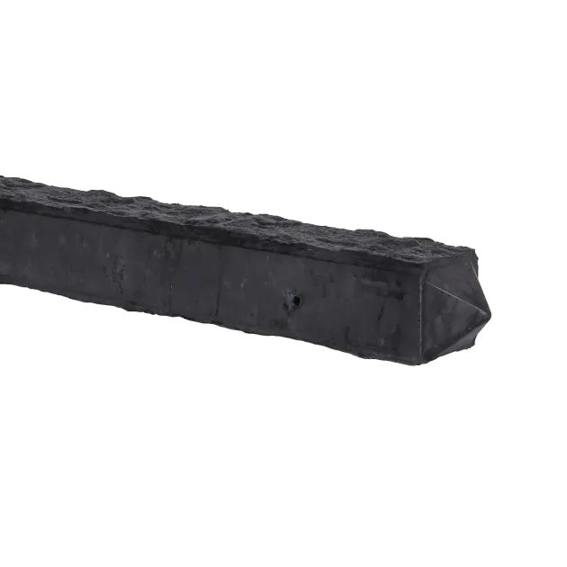 Betonpaal Punt granietmotief Antraciet 10x10x275cm eind sponning 74cm met diamantkop