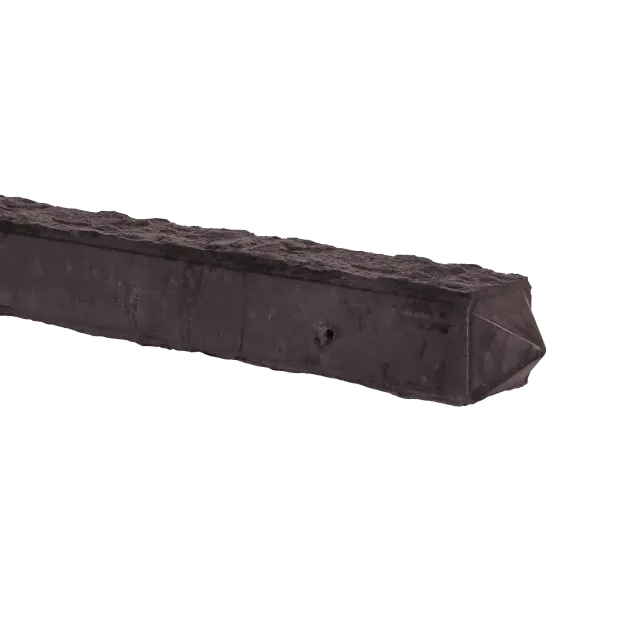 Betonpaal Punt Granietmotief Bruin 10x10x275cm eind sponning 74cm met punt