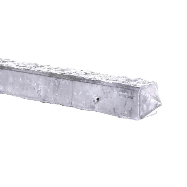 Betonpaal Punt granietmotief Wit 10x10x275cm eind sponning 74cm met diamantkop