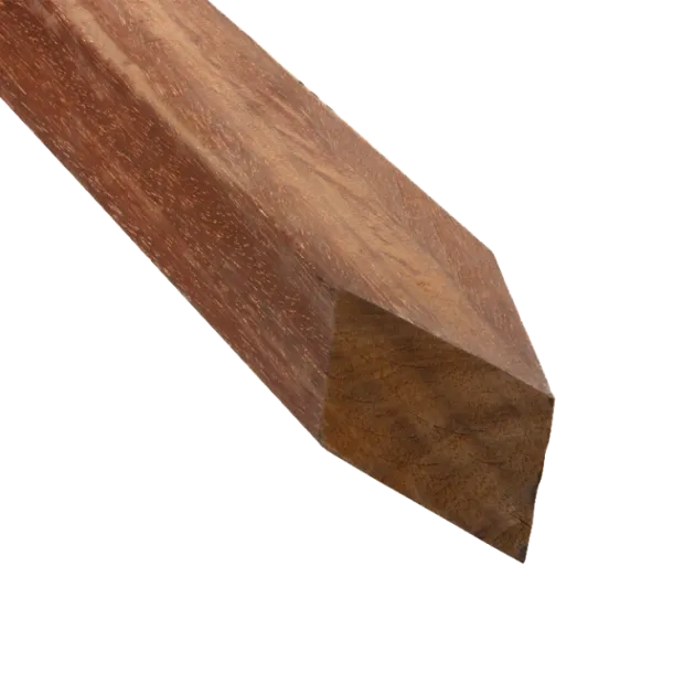 Hardhout Tuinpaal 68x68x4000 geschaafd | glad