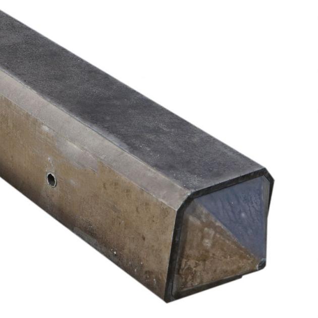 Hout-Beton schuttingpaal Bruin met Diamant kop 10x10x180 cm | sponning 37 cm