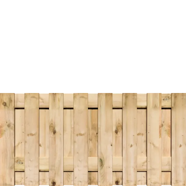 Tuinscherm Grenen 17 planks 90x180 cm BxH | Geschaafd | Verticaal | Recht